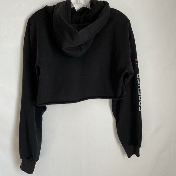 🟢Over the Limit Black super Cropped Hoodie size M - Picture 2 of 6